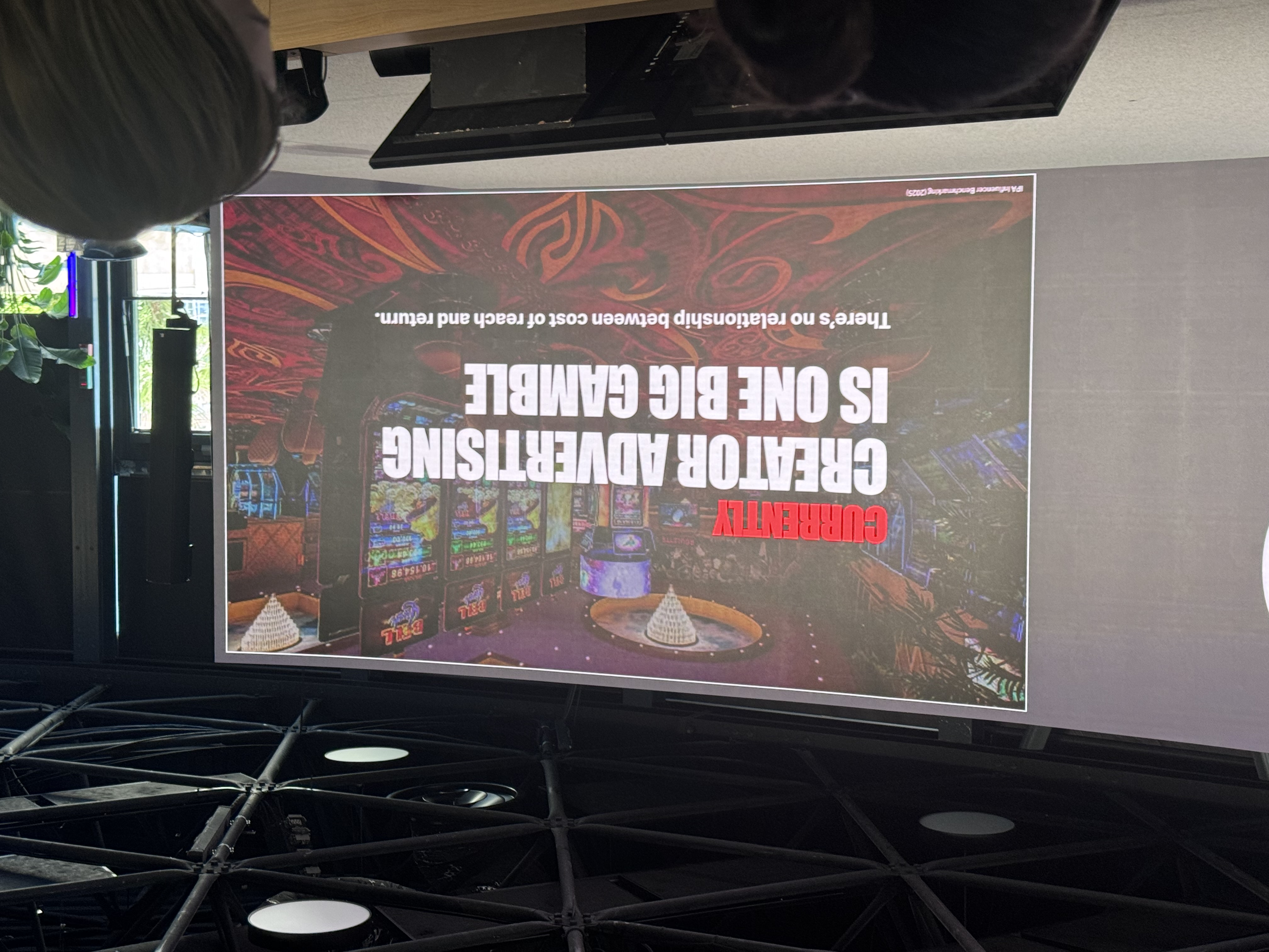 Creator advertising is one big gamble slide with casino visual